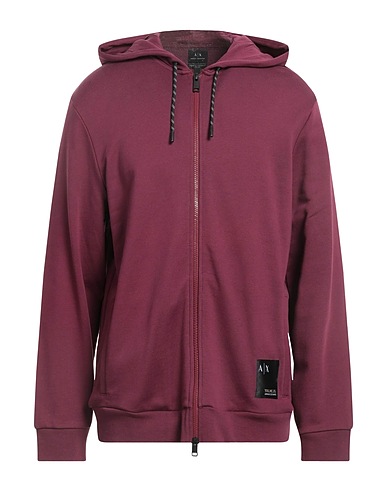 ARMANI EXCHANGE Hooded track jacket  Garnet 100% Cotton, Elastane