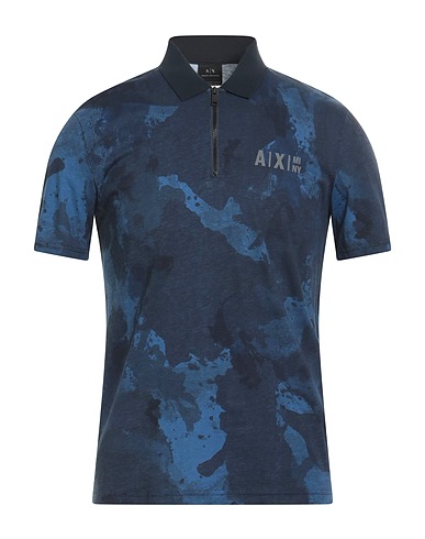 ARMANI EXCHANGE Polo shirt Navy 100% Cotton