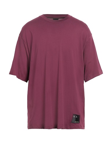 ARMANI EXCHANGE Basic T-shirt Plum 100% Pima Cotton
