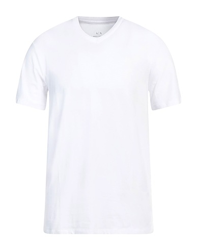 ARMANI EXCHANGE Basic T-Shirt White 95% Cotton, 5% Elastane