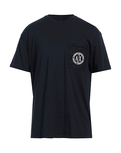 ARMANI EXCHANGE T-shirt Midnight blue 100% Cotton, Polyester, Elastane