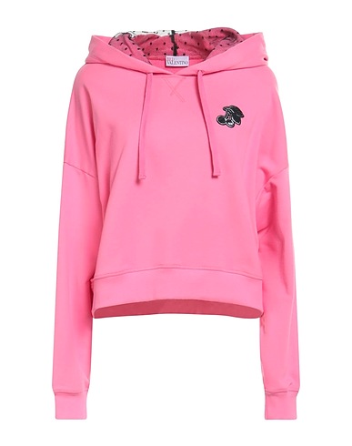 REDValentino Hooded sweatshirt Pink 100% Cotton, Elastane