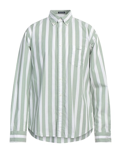 GANT Camicia a righe Verde salvia 100% Cotone