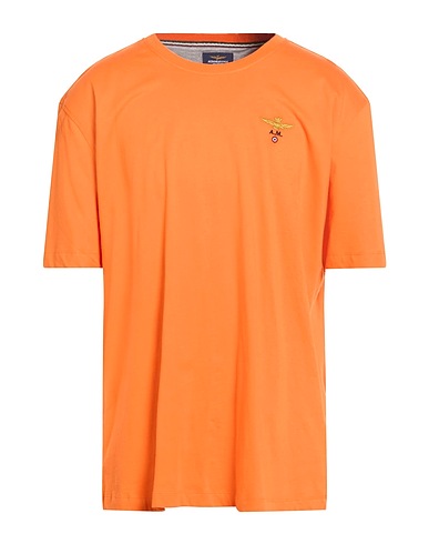 AERONAUTICA MILITARE Basic T-Shirt ESSENTIAL Orange 100% Baumwolle