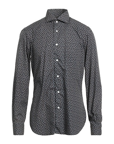 BARBA Napoli Patterned shirt Midnight blue 100% Cotton