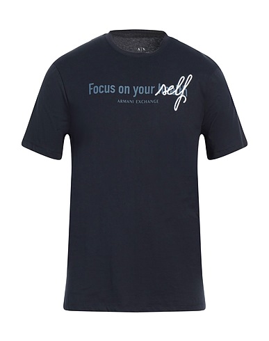 ARMANI EXCHANGE T-shirt Blu notte 100% Cotone
