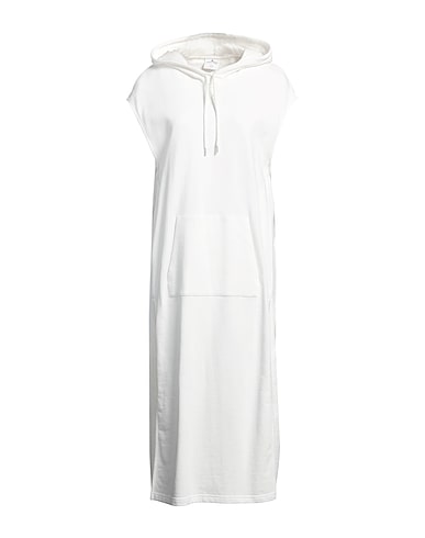 COURRÈGES Hooded track jacket  White 100% Cotton