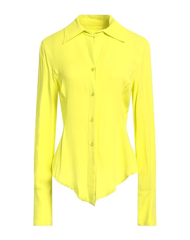 DONDUP Solid color shirts & blouses Yellow 100% Viscose