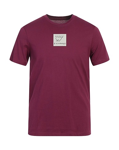 ARMANI EXCHANGE T-shirt Prugna 100% Cotone