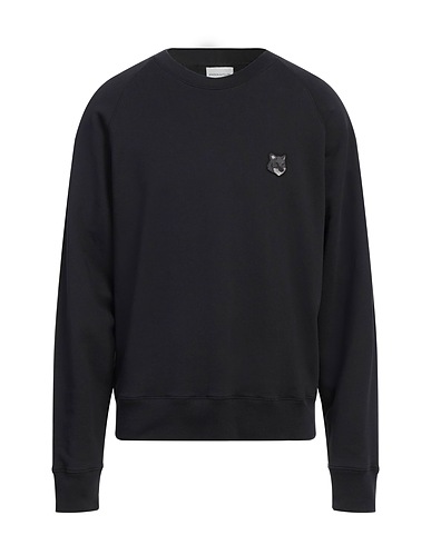 MAISON KITSUNÉ スウェット ブラック コットン 100%