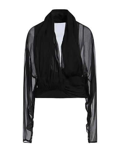 SAINT LAURENT Top Noir 100% Soie