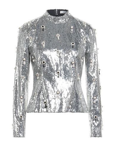 ERDEM Top Argento 100% Poliestere