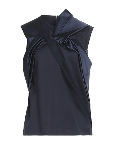 FABIANA FILIPPI Top Navy 100% Virgin Wool, Silk, Elastane, Polyamide