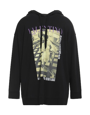 VALENTINO GARAVANI Hooded sweatshirt NERO 100% Cotton