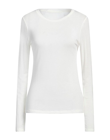 DUNST ベーシックTシャツ ホワイト レーヨン 88% / ウール 10% / ポリウレタン 2%