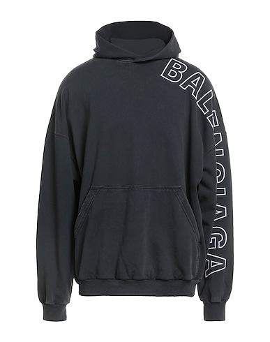 BALENCIAGA Hooded track jacket  Charcoal 100% Cotton, Polyester
