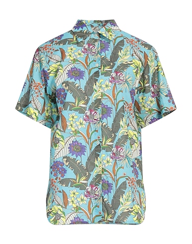 ALTEA Floral shirts & blouses Azure 100% Cotton