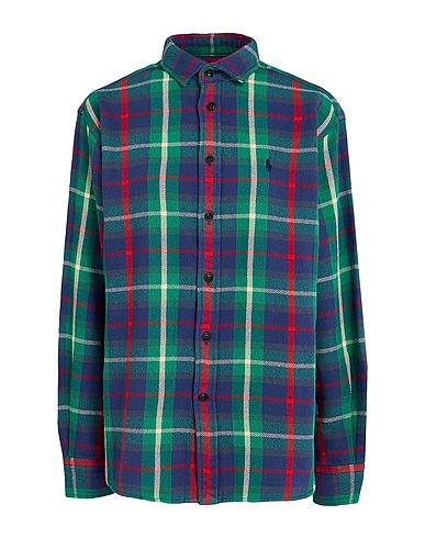 POLO RALPH LAUREN Checked shirt Relaxed Fit Plaid Cotton Shirt
 Green 100% Cotton