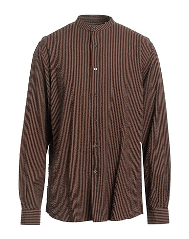 ASPESI Striped shirt Brown 100% Cotton