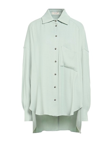 THE MANNEI Solid color shirts & blouses Light green 100% Viscose
