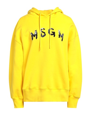 MSGM Felpa Giallo 100% Cotone