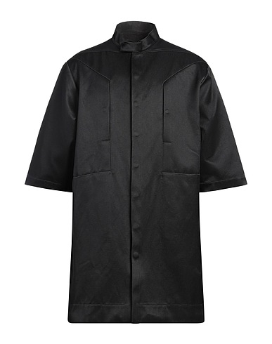 RICK OWENS 無地シャツ ブラック コットン 81% / シルク 19%