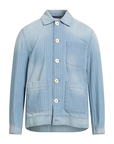 CIRCOLO 1901 Striped shirt Light blue 100% Cotton