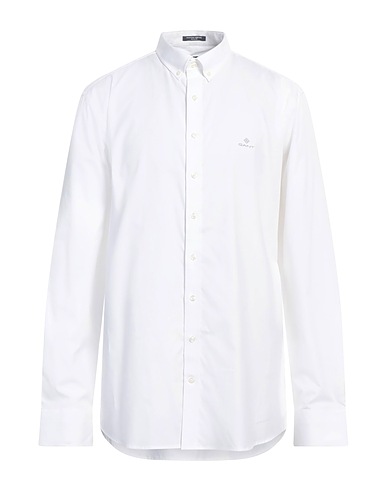 GANT Camicia tinta unita Bianco 100% Cotone