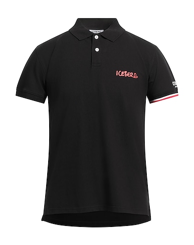 ICEBERG Polo Noir 95% Coton, 5% Élasthanne