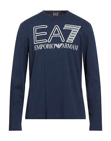 EA7 T-shirt Navy blue 100% Cotton
