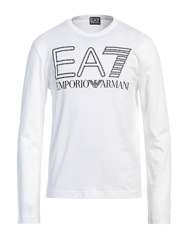 EA7 T-shirt Bianco 100% Cotone