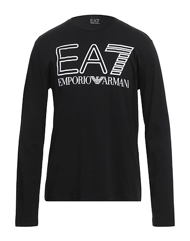 EA7 T-shirt Black 100% Cotton