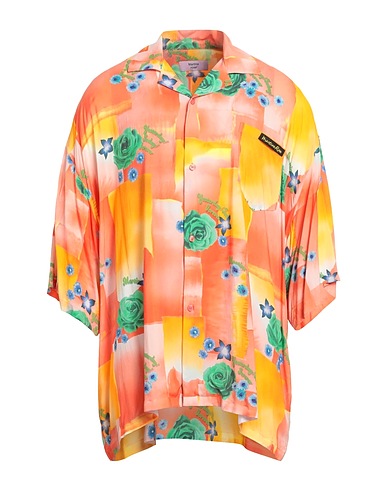 MARTINE ROSE Hemd mit Muster Orange 100% Viskose