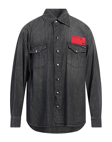 DOLCE&GABBANA Denim shirt Black 100% Cotton