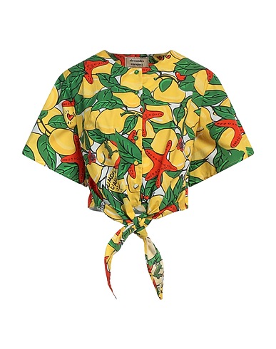 ALESSANDRO ENRIQUEZ Patterned shirts & blouses Yellow 100% Cotton