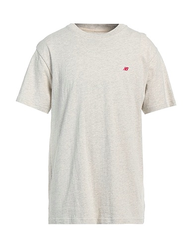 NEW BALANCE Basic T-Shirt Light grey 99% Cotton, 1% Polyester
