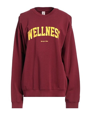 SPORTY & RICH Sweatshirt Burgundy 100% Cotton