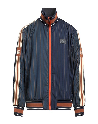 DOLCE&GABBANA Jacket Blue 95% Virgin Wool, 5% Polyester, Zamak, Calfskin, Synthetic fibers