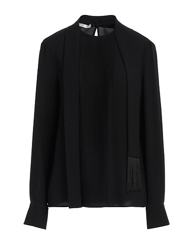 BOSS HUGO BOSS トップス ブラック トリアセテート 73% / ポリエステル 27%