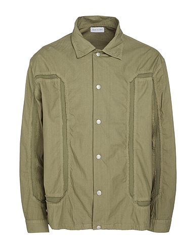 JOHN ELLIOTT Solid colour shirt Military green 100% Cotton