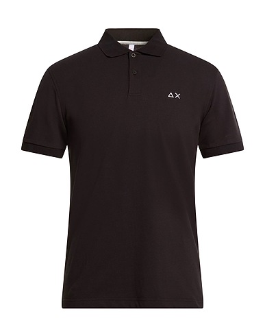 SUN 68 Poloshirt Schwarz 95% Baumwolle, 5% Elastan