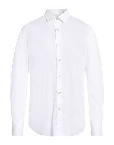GIANNETTO PORTOFINO Solid colour shirt White 100% Cotton