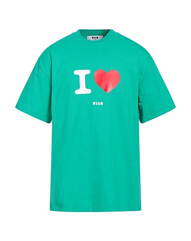 MSGM T-shirt Verde 100% Cotone