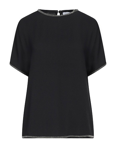 FABIANA FILIPPI Top Black 57% Acetate, 43% Silk