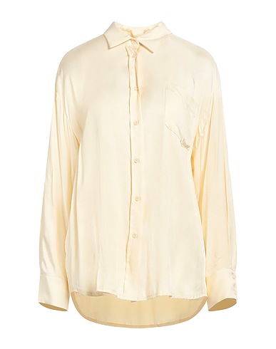 NUDE Solid color shirts & blouses Beige 100% Viscose