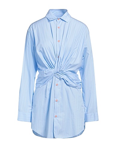 CHRISTOPHER ESBER Gestreiftes Hemd Himmelblau 100% Baumwolle