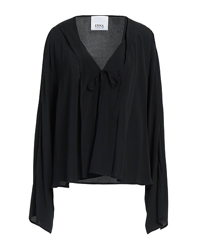 ERIKA CAVALLINI Top Black 65% Acetate, 35% Silk