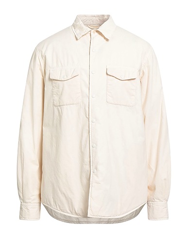 ASPESI Solid color shirt Cream 100% Cotton