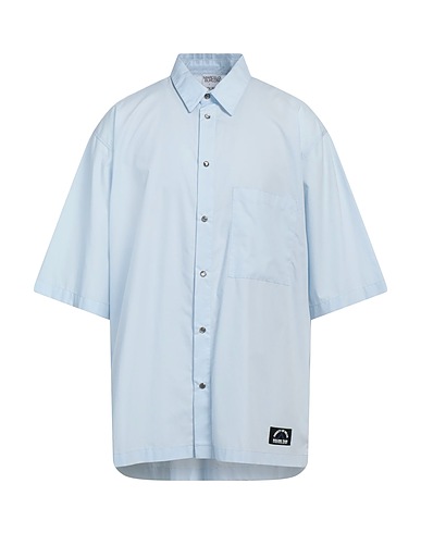 MARCELO BURLON Shirts Sky blue 100% Cotton