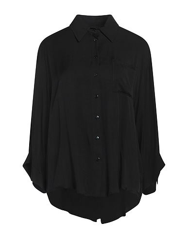 FEDERICA TOSI Solid color shirts & blouses Black 100% Viscose